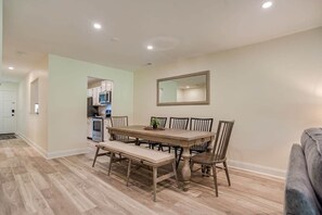 This spacious dining table will accommodate all guests!