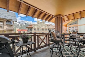 Ski Slope & Sky Chute Views from Amazing Corner Patio. Private, top floor unit in the heart of Center Village at Copper Mountain!