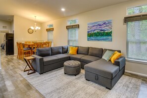 Living Room | Full Sleeper Sofa | Main Floor | Smart TV | Window A/C Unit