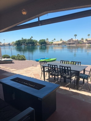 Pristine lake view from patio