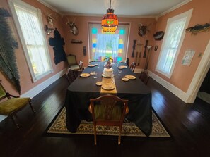 pool table with the dining top installed