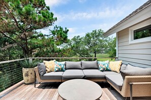 The second floor deck