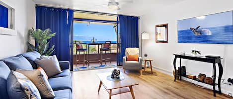 Cool blue tones will have you feeling at ease