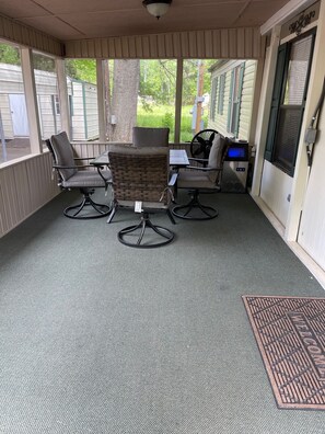 Outdoor dining area