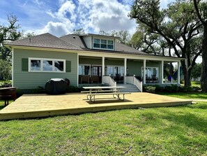 Back view of house and deck