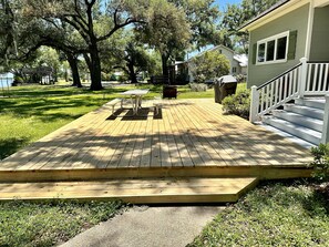 Deck in back of house