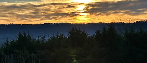 Fiery sunrise viewed from the deck, its even more amazing in person!