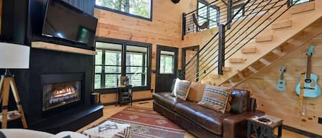 Modern meets mountain living room