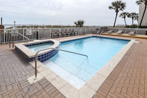 Pool Area - Another angle of the pool and hot tub