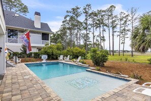 Private Pool with Views of Marsh