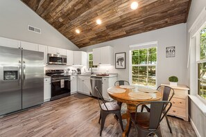 Well-equipped kitchen and dining area