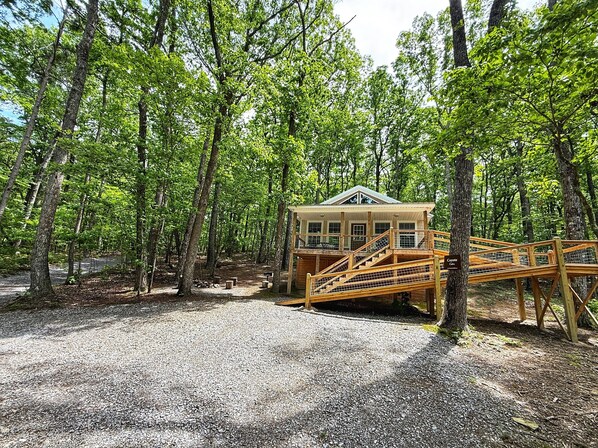 A no-stairs option now exists with this beautiful walking ramp!