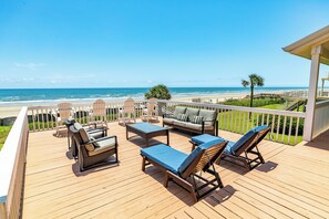 Enjoy conversations with the group and views of the beach
