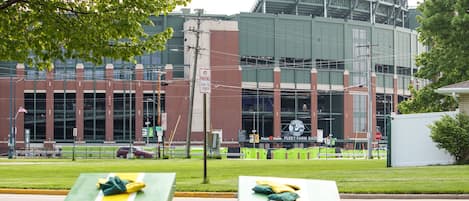 Lambeau Field is just steps away - right across the street