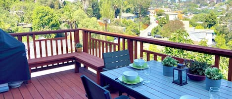 BBQ Grill on the deck surrounded by breathtaking hillside views.

