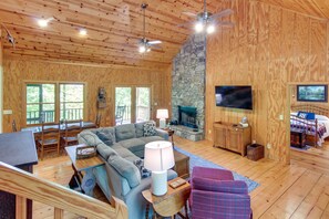 Living Room | Main Level | Free WiFi | Central A/C | Deck Access