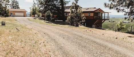 Private driveway up to the house