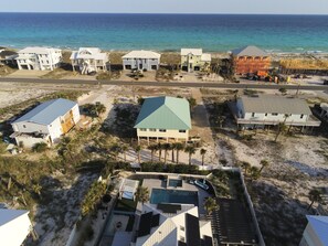 Photo above the house looking at the beach. (Approximately a 5-minute walk)
