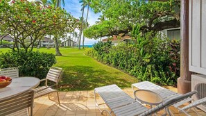 Kiahuna Plantation #183 - Covered Ocean View Dining & Lounging Lanai - Parrish Kauai