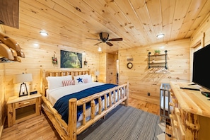 Master Bedroom with King Bed and Crib