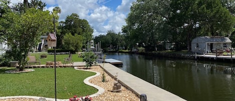 Back yard sea cap and waterway