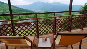The view from the balcony is exceptional.