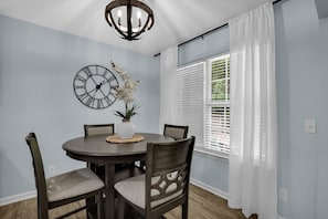 Kitchen table area. 