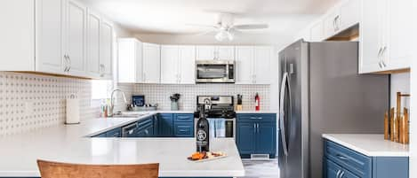 Beautiful new kitchen with bar seating