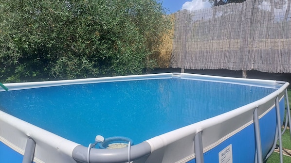 Blue, Swimming Pool, Composite Material, Shade, Plastic, Backyard