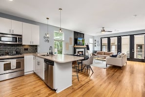 Beautiful kitchen and common space