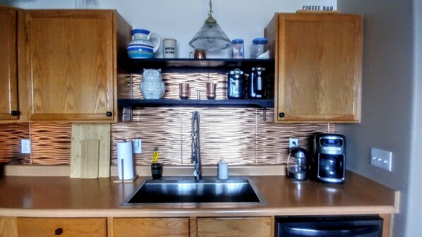 Kitchen with large sink