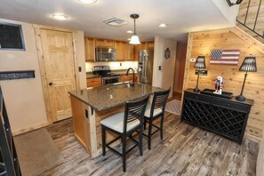 Indoors, Kitchen, Kitchen Island, Hardwood, Stained Wood