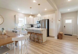 dining and kitchen area