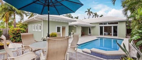 Raised Patio by Pool