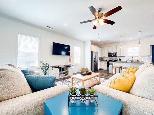Beautiful blue in the living room