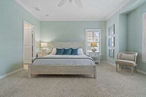 The space is designed with a restful night’s sleep in mind.