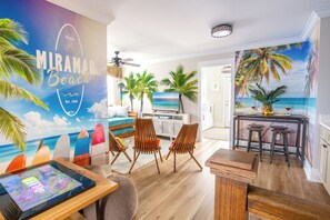 The playful crew in your group get their own floor! With a game table, an xbox and a Wii plus their own kitchenette and sleeping areas- keeping them entertained is a breeze!