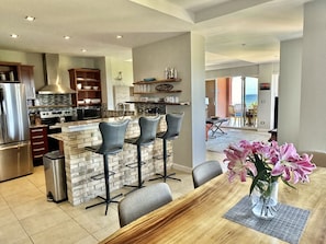 Pull up a chair to eat at this breakfast bar.