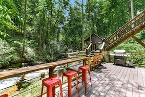 PARTY PATIO VIEW OF CRYSTAL CASCADING CURRENTS