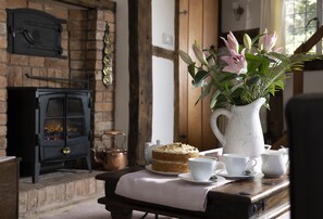 Tea and cake in the cosy sitting room