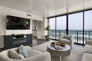 Open airy living space with spectacular views