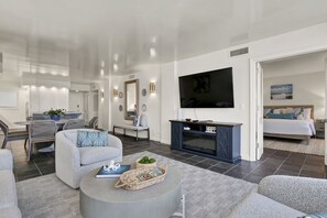 A cozy fireplace for comfort