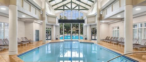 Marriotts Barony Beach Club's b
eautiful indoor pool
