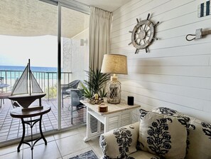 Large Ocean Front Balcony off the Living Room