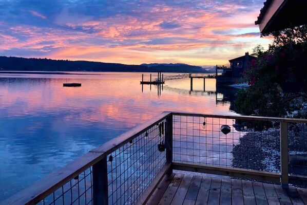 Enjoy some of the most remarkable sunsets with the Hood Canal surrounding you.