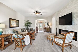 Living Room with Fireplace