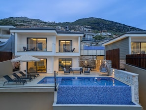 Brand new Villa Metehan in the evening