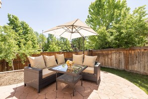 Backyard: Walkout from the kitchen to enjoy a private backyard