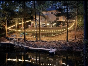 Lights surrounding our property that reflect beautifully off the lake!!! 