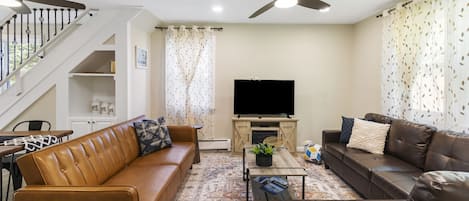 Living room with electric fireplace!